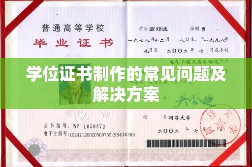 东平学位证书制作的常见问题及解决方案